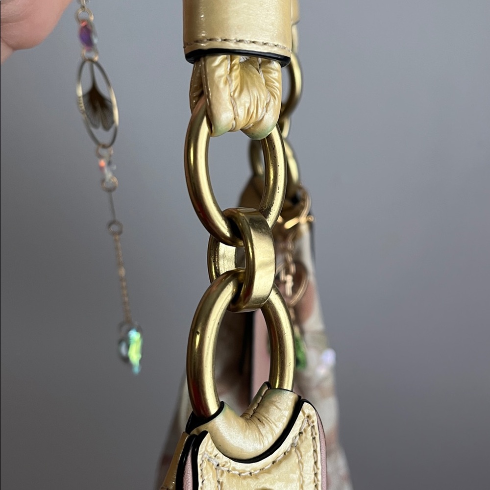 Coach Kristen Pink and Cream Sequin Shoulder Bag - Picture 13 of 15